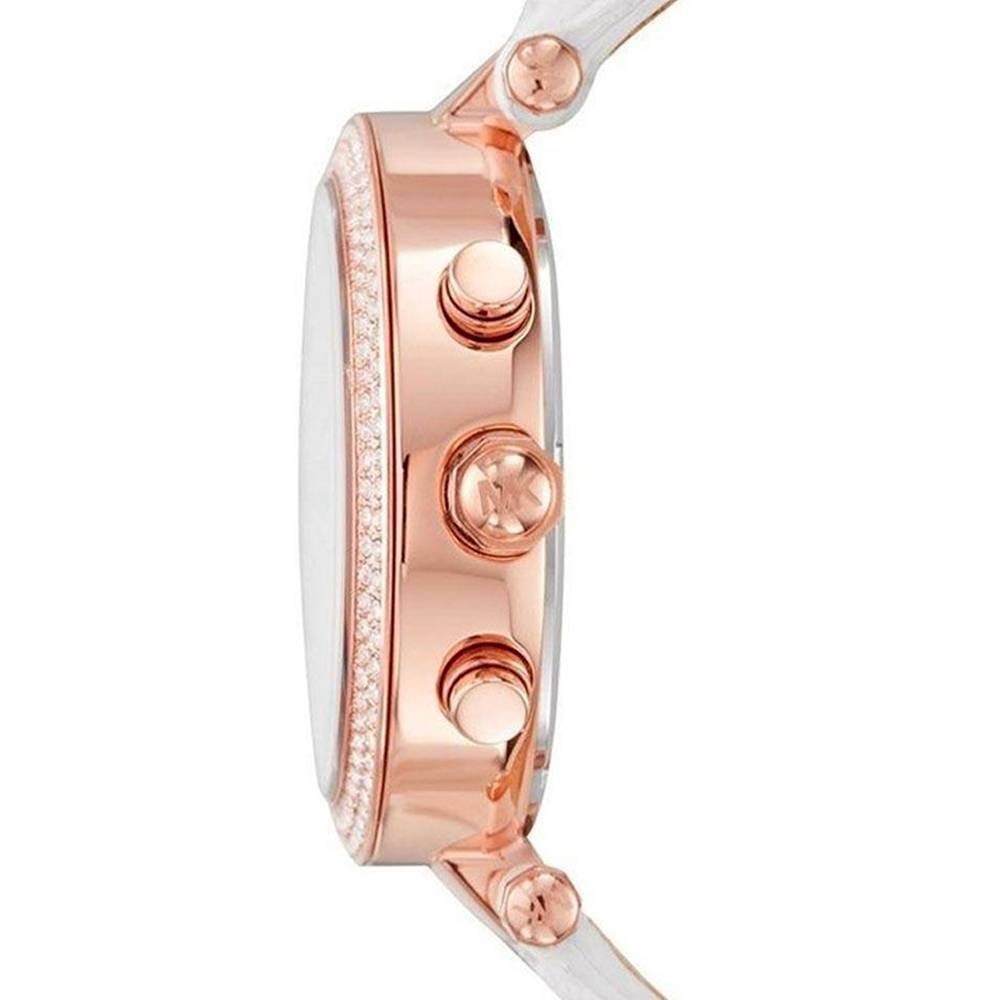  Shop Authentic Michael Kors Parker White Diamonds Dial White Leather Strap Watch for Women - MK2281 - Luxxuri