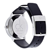  Shop Authentic Calvin Klein Minimal Black Dial Black Leather Strap Watch for Women - K7622107 - Luxxuri