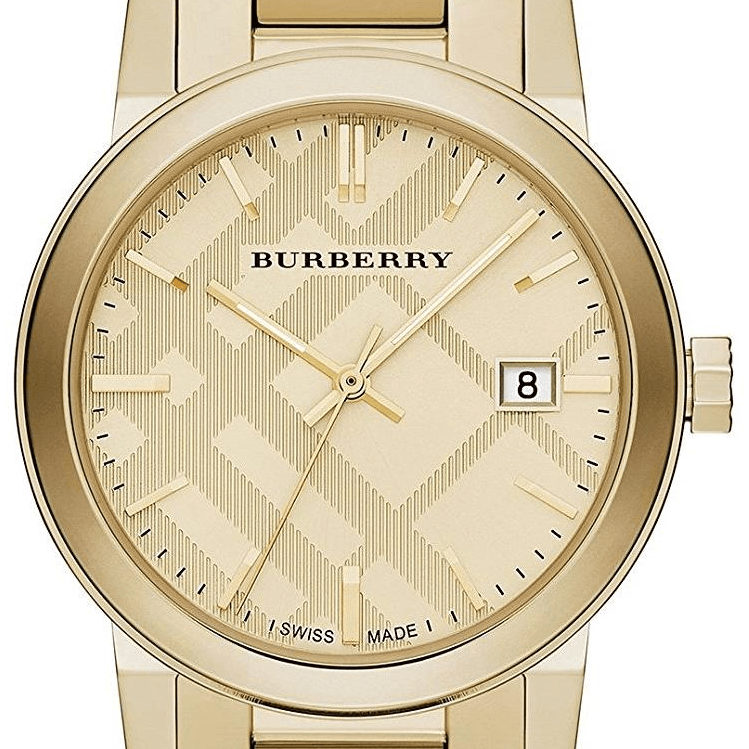  Shop Authentic Burberry The City Gold Dial Gold Steel Strap Watch for Men - BU9038 - Luxxuri