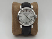  Shop Authentic Burberry The City Silver Dial Black Leather Strap Watch for Women - BU9106 - Luxxuri