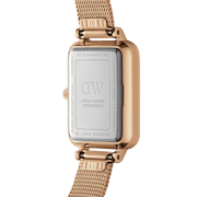  Shop Authentic Daniel Wellington Quadro Melrose Black Dial Rose Gold Mesh Bracelet Watch For Women - DW00100432 - Luxxuri