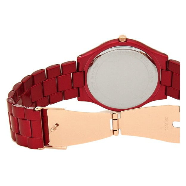  Shop Authentic Michael Kors Slim Runway Red Dial Red Steel Strap Watch For Women - MK3895 - Luxxuri