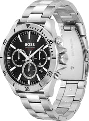  Shop Authentic Hugo Boss Troper Chronograph Blue Dial Silver Steel Strap Watch For Men - 1514057 - Luxxuri