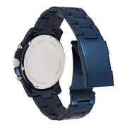  Shop Authentic Fossil Grant Chronograph Blue Dial Blue Steel Strap Watch for Men - FS5230 - Luxxuri