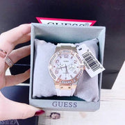  Shop Authentic Guess Diamonds White Dial White Rubber Strap Watch For Women - W0426L1 - Luxxuri