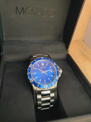  Shop Authentic Movado Series 800 Blue Dial Silver Steel Strap Watch For Men - 2600137 - Luxxuri