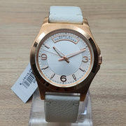  Shop Authentic Marc Jacobs Baby Dave White Dial White Leather Strap Watch for Women - MBM1260 - Luxxuri