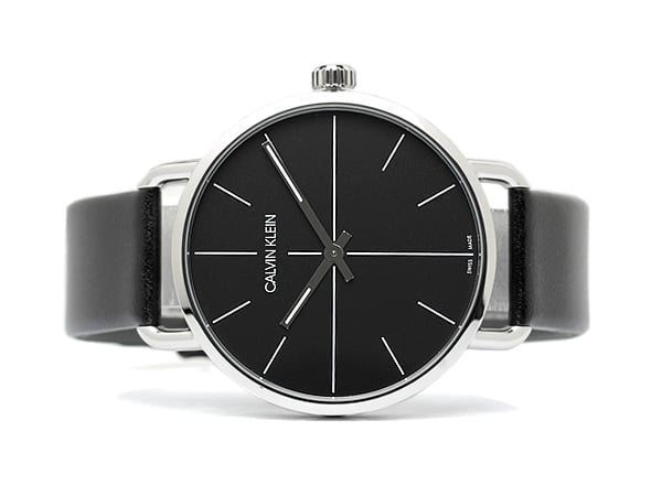  Shop Authentic Calvin Klein Evan Black Dial Black Leather Strap Watch for Men - K7B211CZ - Luxxuri