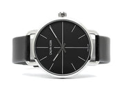  Shop Authentic Calvin Klein Evan Black Dial Black Leather Strap Watch for Men - K7B211CZ - Luxxuri