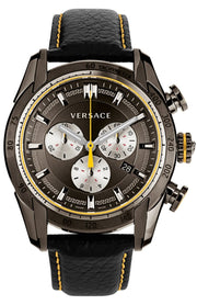  Shop Authentic Versace V Ray Chronograph Grey Dial Black Leather Strap Watch for Men - VDB020014 - Luxxuri