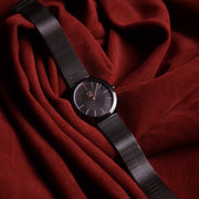  Shop Authentic Calvin Klein Minimal Black Dial Black Mesh Bracelet Watch for Women - K3M22421 - Luxxuri