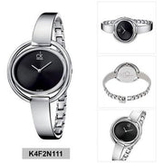  Shop Authentic Calvin Klein Impetuous Black Dial Silver Steel Strap Watch for Women - K4F2N111 - Luxxuri