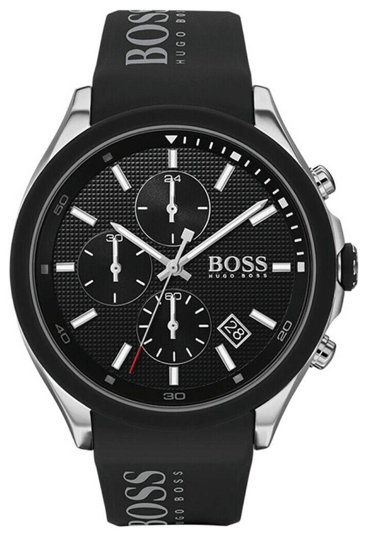  Shop Authentic Hugo Boss Velocity Black Dial Black Leather Strap Watch for Men - 1513716 - Luxxuri
