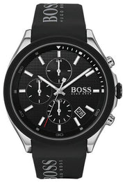  Shop Authentic Hugo Boss Velocity Black Dial Black Leather Strap Watch for Men - 1513716 - Luxxuri