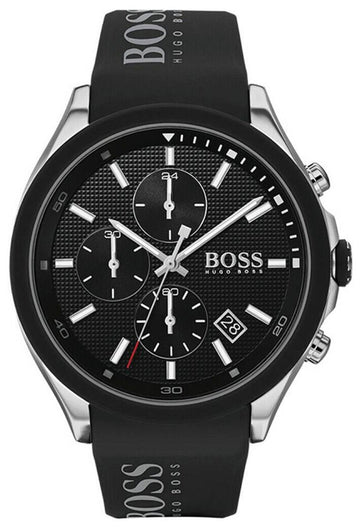  Shop Authentic Hugo Boss Velocity Black Dial Black Leather Strap Watch for Men - 1513716 - Luxxuri