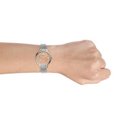  Shop Authentic Fossil Jacqueline Three Hand Pink Dial Silver Mesh Strap Watch for Women - ES5089 - Luxxuri