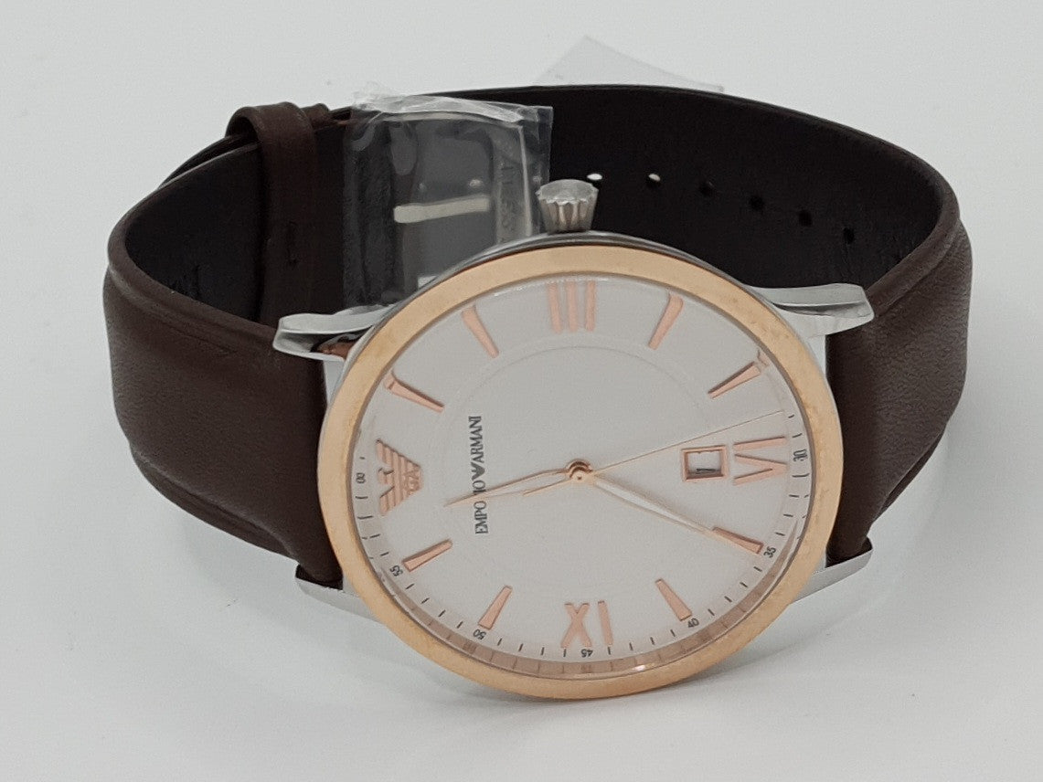  Shop Authentic Emporio Armani Giovanni Quartz White Dial Brown Leather Strap Watch For Men - AR11211 - Luxxuri