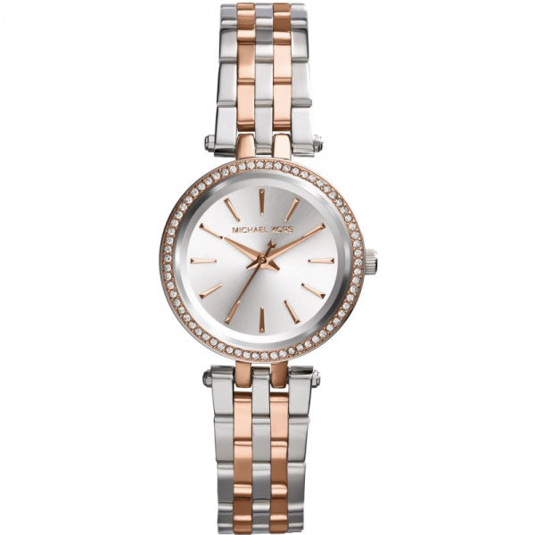  Shop Authentic Michael Kors Darci Silver Dial Two Tone Steel Strap Watch for Women - MK3298 - Luxxuri