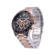  Shop Authentic Michael Kors Layton Chronograph Black Dial Two Tone Steel Strap Watch For Men - MK8913 - Luxxuri