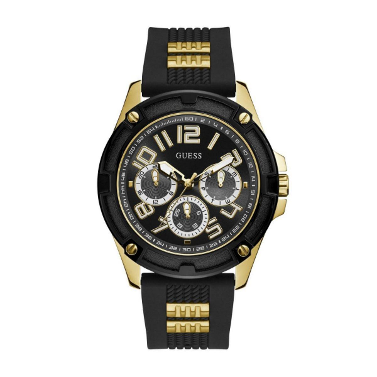  Shop Authentic Guess Delta Black Dial Black Rubber Strap Watch for Men - GW0051G2 - Luxxuri