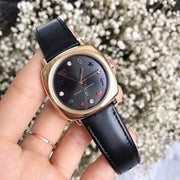  Shop Authentic Marc Jacobs Mandy Black Dial Black Leather Strap Watch for Women - MJ1597 - Luxxuri