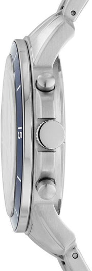  Shop Authentic Fossil Grant Sport Chronograph Blue Dial Silver Steel Strap Watch for Men - FS5238 - Luxxuri