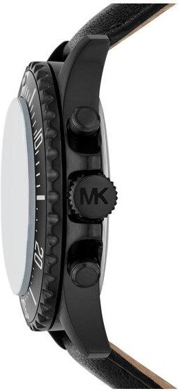  Shop Authentic Michael Kors Everest Chronograph Black Dial Black Leather Strap Watch For Men - MK9053 - Luxxuri