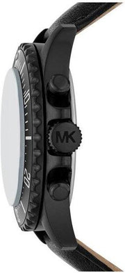 Shop Authentic Michael Kors Everest Chronograph Black Dial Black Leather Strap Watch For Men - MK9053 - Luxxuri