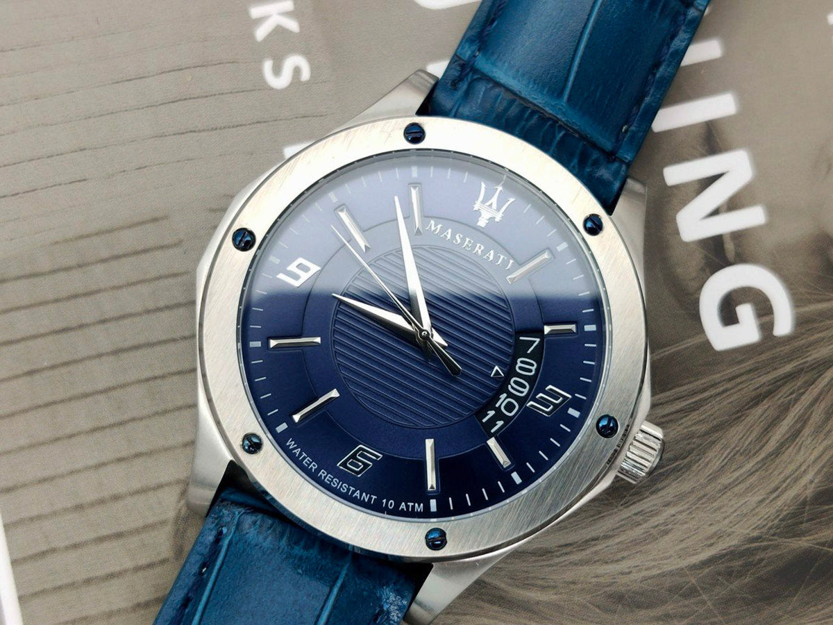  Shop Authentic Maserati Circuito Blue Dial Blue Leather Strap Watch For Men - R8851127003 - Luxxuri