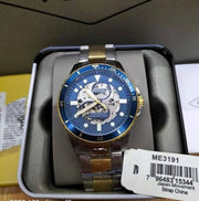  Shop Authentic Fossil FB-01 Automatic Skeleton Blue Dial Two Tone Steel Strap Watch for Men - ME3191 - Luxxuri