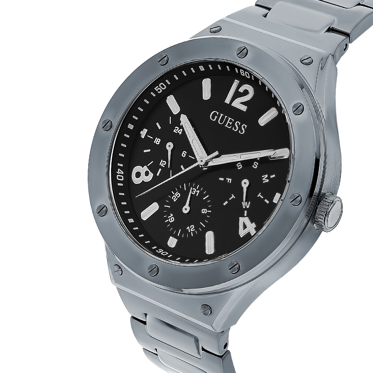  Shop Authentic Guess Scope Black Dial Silver Steel Strap Watch for Men - GW0454G1 - Luxxuri