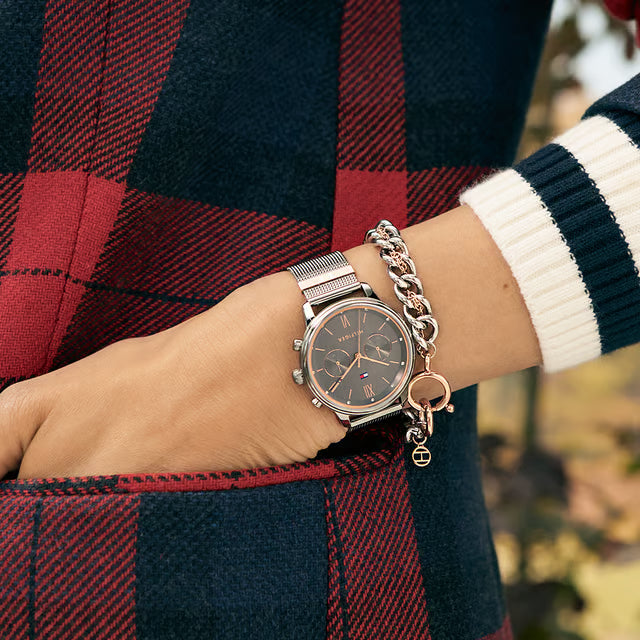  Shop Authentic Tommy Hilfiger Blake Quartz Grey Dial Silver Mesh Bracelet Watch for Men - 1782304 - Luxxuri