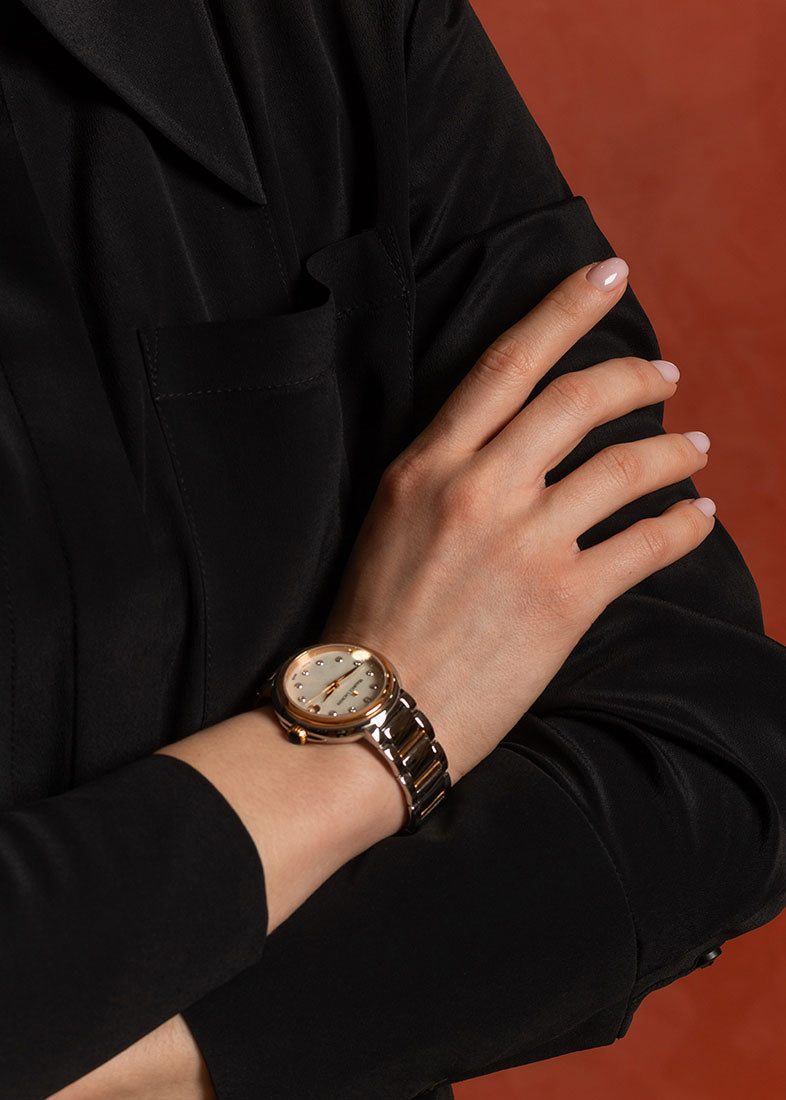  Shop Authentic Maurice Lacroix Fiaba Mother of Pearl Dial Two Tone Steel Strap Watch for Women - FA1007-PVP13-170-1 - Luxxuri