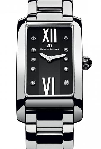  Shop Authentic Maurice Lacroix Fiaba Black Dial Silver Steel Strap Watch for Women - FA2164-SS002-350 - Luxxuri
