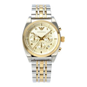  Shop Authentic Emporio Armani Classic Chronograph White Dial Two Tone Steel Strap Watch For Men - AR0396 - Luxxuri