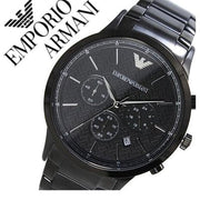 Shop Authentic Emporio Armani Dress Chronograph Quartz Black Dial Black Stainless Steel Strap Watch For Men - AR2485 - Luxxuri