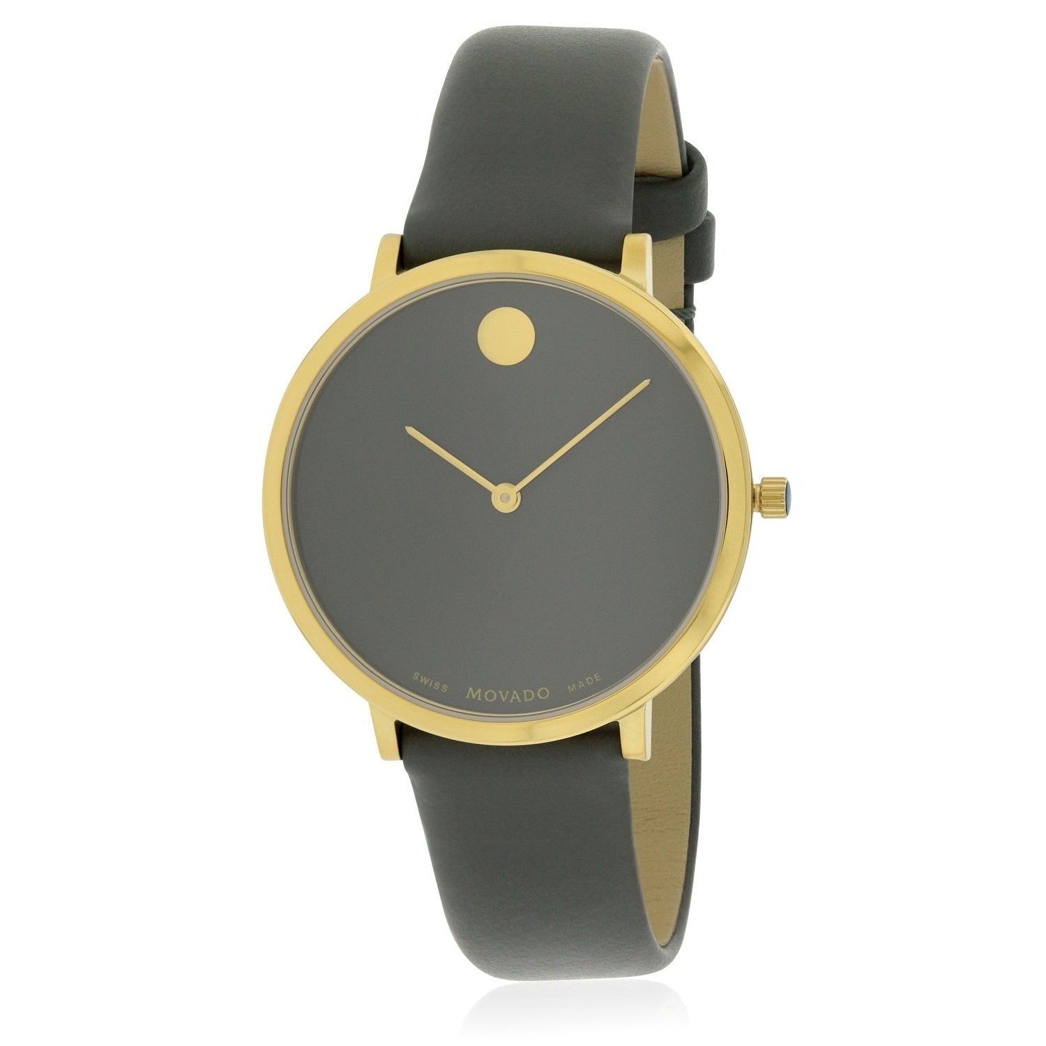  Shop Authentic Movado 70th Anniversary Special Edition Grey Dial Grey Leather Strap Watch For Women - 0607140 - Luxxuri