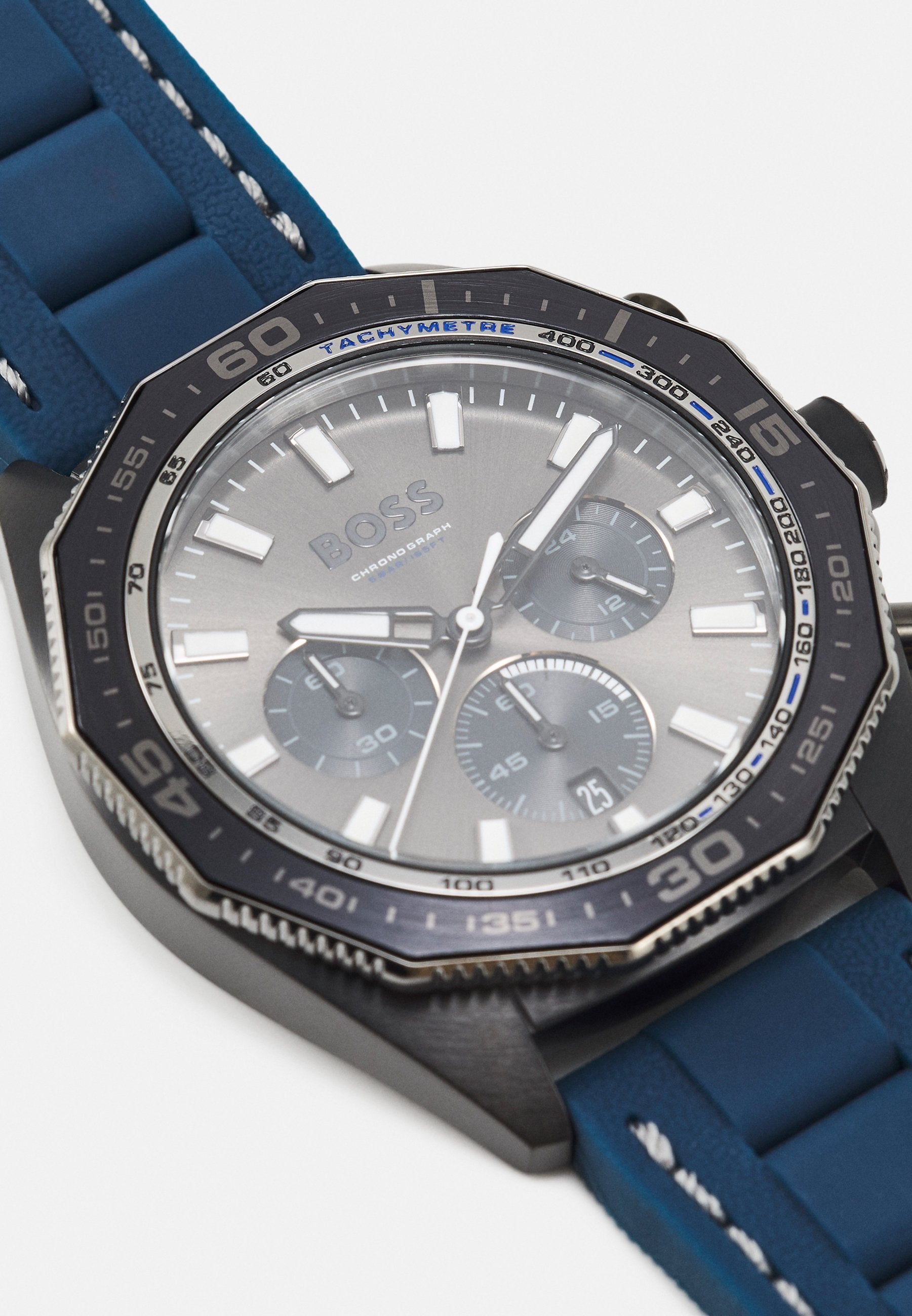  Shop Authentic Hugo Boss Energy Chronograph Grey Dial Green Rubber Strap Watch For Men - 1513972 - Luxxuri