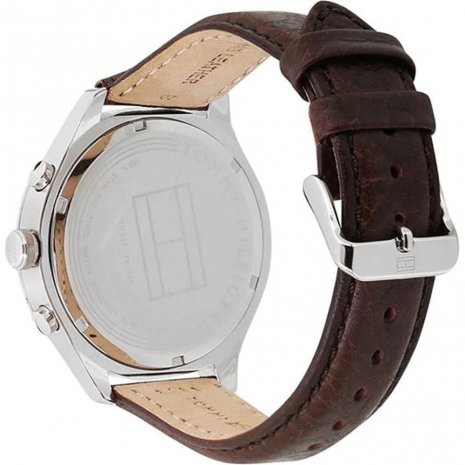  Shop Authentic Tommy Hilfiger Gavin Chronograph White Dial Brown Leather Strap Watch for Men - 1791467 - Luxxuri