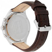 Shop Authentic Tommy Hilfiger Gavin Chronograph White Dial Brown Leather Strap Watch for Men - 1791467 - Luxxuri