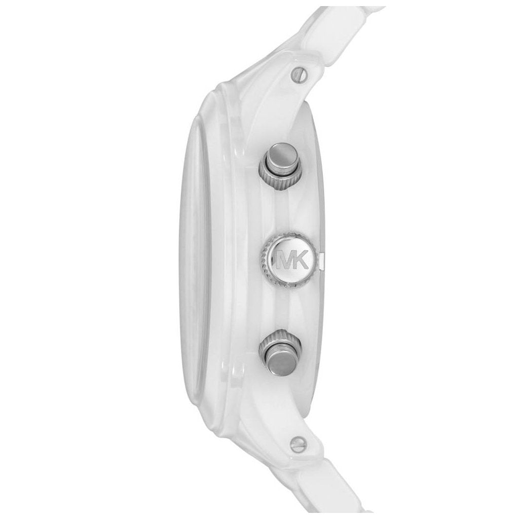  Shop Authentic Michael Kors Runway White Ceramic Dial White Steel Strap Watch for Women - MK5161 - Luxxuri