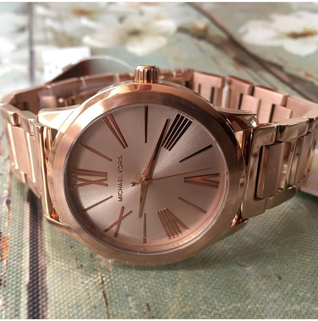  Shop Authentic Michael Kors Hartman Rose Gold Dial Rose Gold Steel Strap Watch For Women - MK3491 - Luxxuri