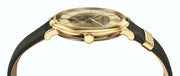  Shop Authentic Versace V-Circle Manifesto Gold Dial Black Leather Strap Watch for Men - VBQ030017 - Luxxuri