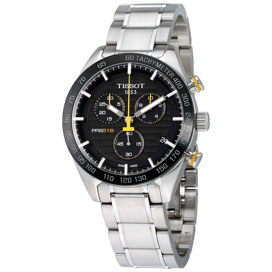  Shop Authentic Tissot PRS 516 Chronograph Black Dial Silver Steel Strap Watch For Men - T100.417.11.051.00 - Luxxuri