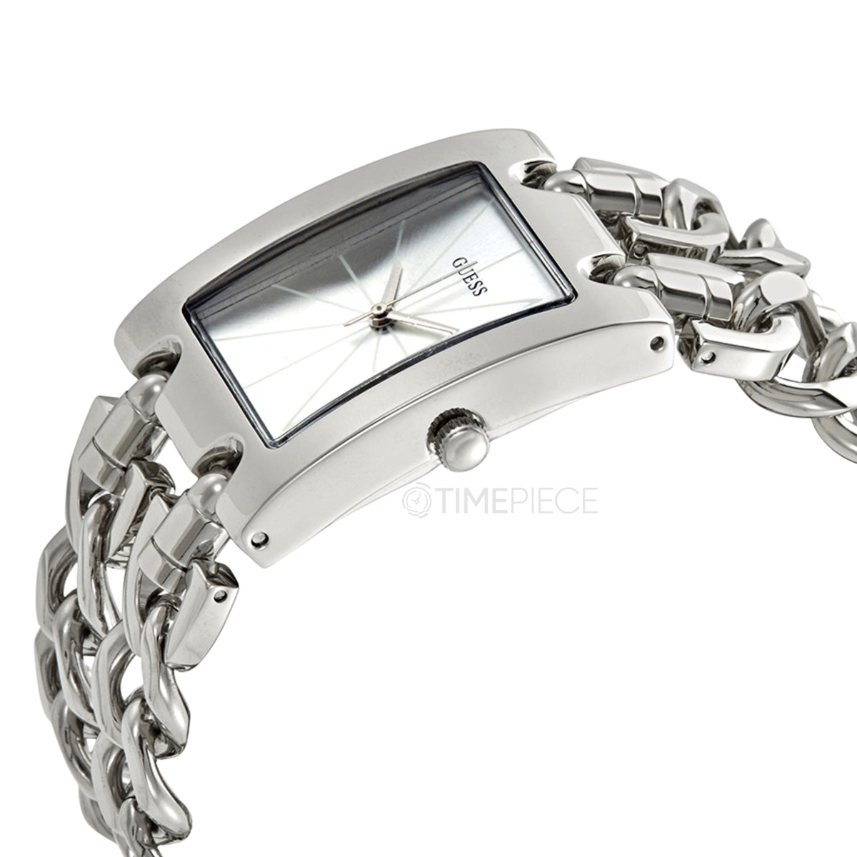  Shop Authentic Guess Mod Heavy Metal Silver Dial Silver Steel Strap Watch For Women - W1117L1 - Luxxuri