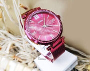  Shop Authentic Guess Soho Pink Dial Pink Mesh Bracelet Watch For Women - W0638L6 - Luxxuri