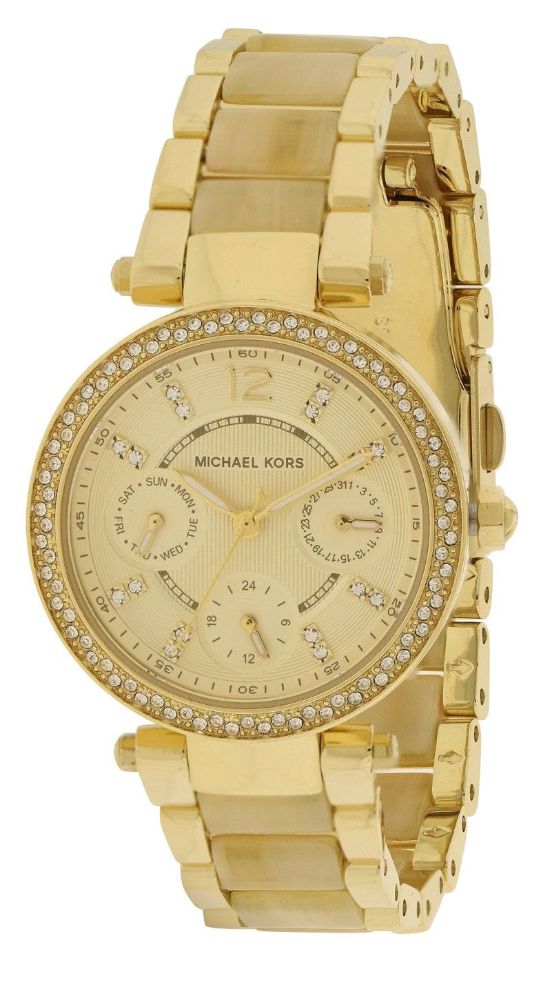  Shop Authentic Michael Kors Parker Gold DIal Gold Steel Strap Watch for Women - MK5842 - Luxxuri