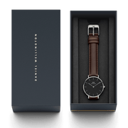  Shop Authentic Daniel Wellington Classic Petite Bristol Black Dial Brown Leather Strap Watch For Women - DW00100177 - Luxxuri
