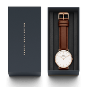  Shop Authentic Daniel Wellington Dapper St Mawes White Dial Brown Leather Strap Watch For Men - DW00100083 - Luxxuri