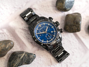  Shop Authentic Versace V-Ray Chronograph Quartz Blue Dial Black Steel Strap Watch For Men - VE2I00521 - Luxxuri